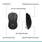 Logitech MK540 Advanced draadloze desktopset Donkergrijs, EU lay-out (QWERTY), 1000 dpi