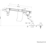 Neomounts DS75S-950BL2 monitorarm Zwart