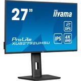 iiyama ProLite XUB2792UHSU-B6 27" 4K Ultra HD monitor Zwart (mat), 1x DisplayPort, 1x HDMI, 1x USB-C, 3x USB-A