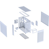 ASUS Prime AP303 - Mesh Panel midi tower behuizing Wit | 2x USB-A | 1x USB-C