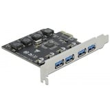 PCIe x1 naar 4x externe USB-A 3.2 Gen 1 usb-controller