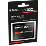 Emtec X150 Power Plus, 2 TB SSD Zwart, ECSSD2TX150, SATA/600, 3D NAND