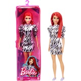 Mattel Barbie Fashionistas - Zwart/wit jurkje Pop 