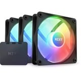 NZXT F120 RGB Core case fans Zwart, 3 stuks, 120 x 120 x 26 mm, PWM, Incl. controller