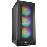 Sharkoon Rebel C20 ITX RGB mini tower behuizing Zwart | 2x USB-A | 1x USB-C | RGB