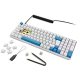 Sharkoon SKILLER SGK50 S2 PBT, gaming toetsenbord Wit, BE Lay-out, Gateron G Pro 3.0 Yellow, RGB leds, Hot-swappable