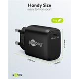 goobay 25W USB-C PD GaN snellader Zwart, 1x USB-C