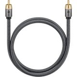 goobay Plus Mono Cinchkabel Zwart/zilver, 10 meter