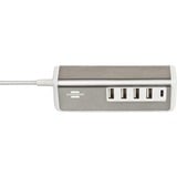 Brennenstuhl Estilo meervoudige USB-lader Wit/roestvrij staal