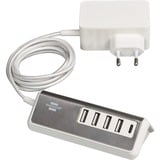 Brennenstuhl Estilo meervoudige USB-lader Wit/roestvrij staal