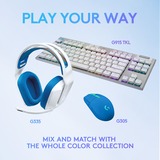 Logitech G335 Wired over-ear gaming headset Wit/blauw, Pc, PlayStation 4, PlayStation 5, Xbox One, Xbox Series X|S, Nintendo Switch