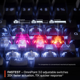 SteelSeries Apex Pro Mini Gen 3 RGB mechanisch gaming toetsenbord Zwart, US lay-out (QWERTY), SteelSeries OmniPoint 3.0, 60%, Double-shot PBT