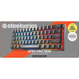 SteelSeries Apex Pro Mini Wireless, gaming toetsenbord Wit, US lay-out, SteelSeries OmniPoint 2.0, 60%, RGB leds, Double Shot PBT Keycaps