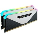 Corsair 16 GB DDR4-3600 Kit werkgeheugen Wit, CMN16GX4M2Z3600C18W, Vengeance RGB RT, XMP
