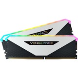 Corsair 16 GB DDR4-3600 Kit werkgeheugen Wit, CMN16GX4M2Z3600C18W, Vengeance RGB RT, XMP