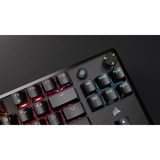 Corsair K70 CORE TKL RGB mechanisch gaming toetsenbord Zwart, US lay-out (QWERTY), Corsair MLX Red v2, 80% (TKL), Hot-swappable, ABS Double shot