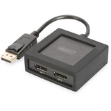 Digitus DisplayPort naar 2x DisplayPort splitter Zwart, 4K