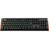 Keychron K10 HE-F1, toetsenbord Zwart/bruin, BE Lay-out, Gateron Double-Rail Magnetic Nebula, RGB leds, Hot-swappable, Bluetooth, 2.4GHz