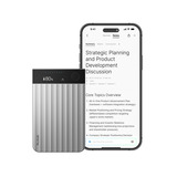 Plaud Note Pro dicteerapparaat Zilver, 64 GB, Bluetooth (BLE 5.4), Dual-band Wi-Fi (2.4GHz & 5GHz)