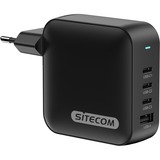 Sitecom 165W GaN Power Delivery wandoplader Zwart