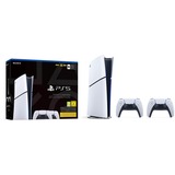 Sony PlayStation 5 Digital Edition (Slim) + Twee DualSense draadloze controllers spelconsole Wit/zwart