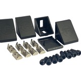 Trak Racer 40 mm aluminium hoekbeugel en kap set bevestiging Zwart, 4-delig