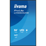iiyama ProLite LH5064UHS-B1AG 50" 4K Ultra HD Public Display Zwart, HDMI, LAN, WiFi, Audio, USB, Android 14