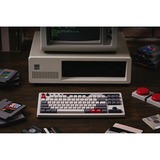 8BitDo Retro Mechanical Keyboard N Edition, gaming toetsenbord Grijs/donkerrood, US lay-out, Kailh Box White, TKL, Bluetooth Low Energy, Wireless 2.4G, USB