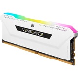 Corsair 32 GB DDR4-3200 (2x 16 GB) Kit werkgeheugen Wit, CMH32GX4M2E3200C16W, Vengeance RGB PRO SL, XMP 2.0