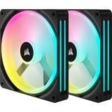 Corsair iCUE LINK QX140 RGB Starterskit case fans Zwart, 2 stuks, 140 x 140 x 25 mm, PWM