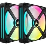 Corsair iCUE LINK QX140 RGB Starterskit case fans Zwart, 2 stuks, 140 x 140 x 25 mm, PWM