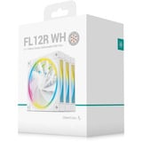 DeepCool FL12R RGB case fans Wit, 3 stuks, 120 x 120 x 25 mm, PWM