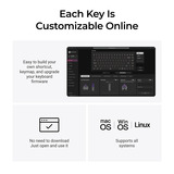 Keychron K2HE All-Wood Special Edition mechanisch toetsenbord Houtkleur, US lay-out (QWERTY), Gateron Double-Rail Magnetic Nebula, 75%, Gateron Double-Rail Magnetic, OSA PBT double-shot, hot swap, Bluetooth 5.2 | USB-C