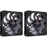 Noctua NF-A12x25 G2 PWM Sx2-PP chromax.black case fans Zwart, 2 stuks, 120 x 120 x 25 mm