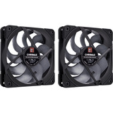 Noctua Noctua NF-A12x25 G2 PWM Sx2-PP chromax.b case fans Zwart, 2 stuks, 120 x 120 x 25 mm