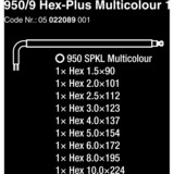 Wera 950/9 Hex-Plus Multicolour 1 Stiftsleutelset, metrisch, BlackLaser 9-delig