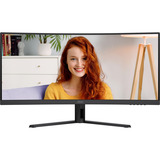 AOC CU34B3E 34" Curved UltraWide monitor Zwart, 1x DisplayPort, 1x HDMI, 120 Hz