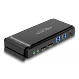 DeLOCK DisplayPort 1.4 8K kvm-switch Grijs/zwart