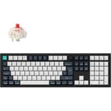 Keychron Q6 Max-M1Z QMK RGB mechanisch toetsenbord Zwart, BE lay-out (AZERTY), Gateron Jupiter Red, 100%, Hot-swappable, Bluetooth, 2.4GHz