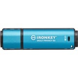 Kingston IronKey Vault Privacy 50 8 GB usb-stick Lichtblauw/zwart, USB-A 3.2 Gen 1 (5 Gbit/s)