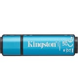 Kingston IronKey Vault Privacy 50 8 GB usb-stick Lichtblauw/zwart, USB-A 3.2 Gen 1 (5 Gbit/s)