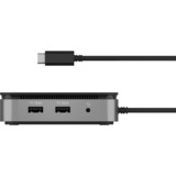 ICY BOX IB-DK408-C41 dockingstation Antraciet, USB-C, USB-A, HDMI, DisplayPort, RJ-45