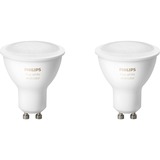 Philips Hue White and Color Ambiance GU10 - 2-pack ledlamp 2000K - 6500K, Dimbaar