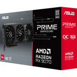 ASUS PRIME Radeon RX 9070 EVO OC grafische kaart Grijs, 3x DisplayPort, 1x HDMI