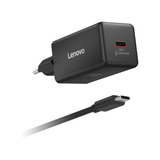 Lenovo 65W Mini USB-C GaN Charger Zwart, 1x USB-C