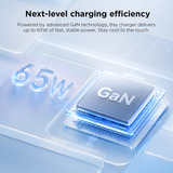 Lenovo 65W Mini USB-C GaN Charger Zwart, 1x USB-C