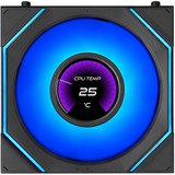 Lian Li UNI FAN SL-INF LCD FLEX 120 Reverse Wireless RGB case fans Zwart, 3 stuks, 120 x 124 x 28 mm, PWM