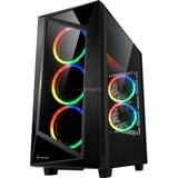 Sharkoon REV200 midi tower behuizing Zwart | 4x USB-A | RGB | Tempered Glass