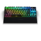 SteelSeries Apex Pro TKL Wireless, gaming toetsenbord Zwart, FR lay-out, SteelSeries OmniPoint 2.0, Bluetooth, 2,4 GHz, RGB led, TKL, Double shot PBT-keycaps