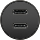 goobay 30W Dual USB-C PD autolader Zwart, 2x USB-C